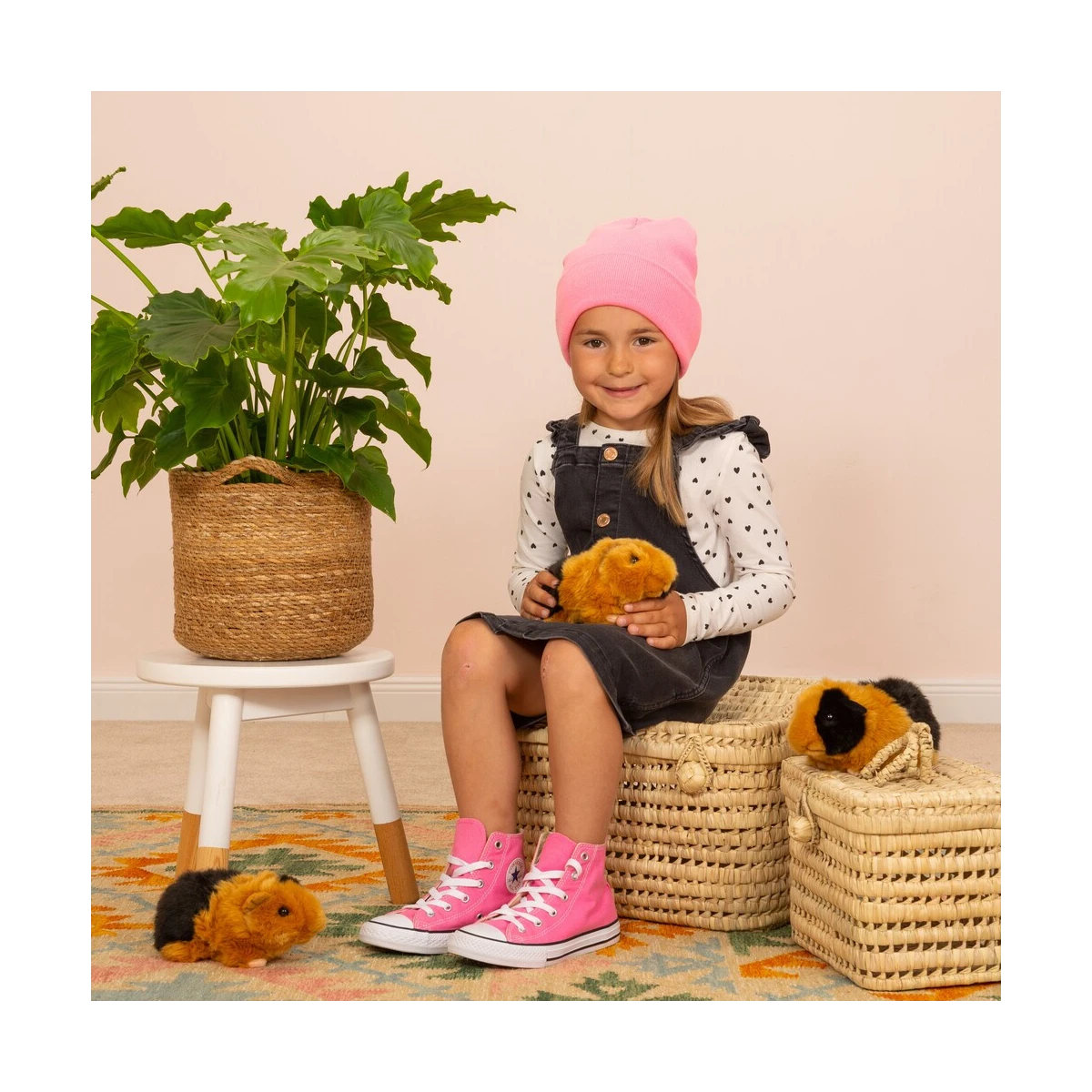 TEDDY HERMANN Świnka morska czarno-złota 20 cm maskotka dla dzieci