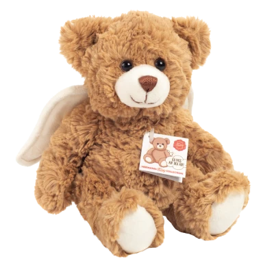 TEDDY HERMANN Maskotka miś pluszowy Anioł Stróż 20 cm z anielskimi skrzydłami
