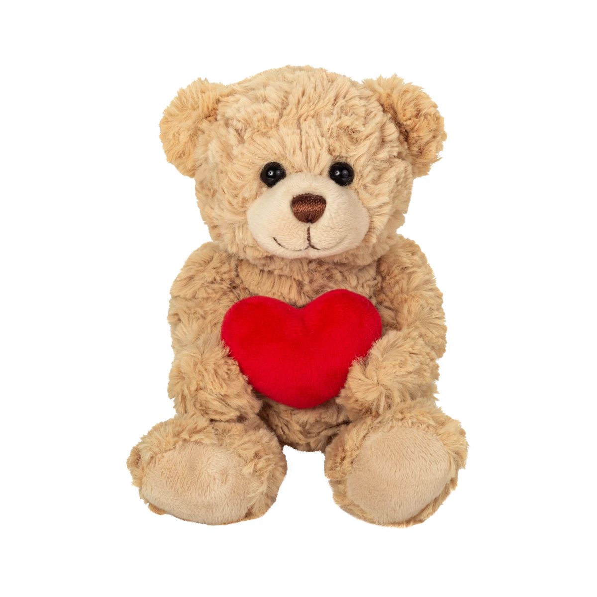 TEDDY HERMANN Maskotka miś pluszowy beżowy 20 cm z dużym serduszkiem