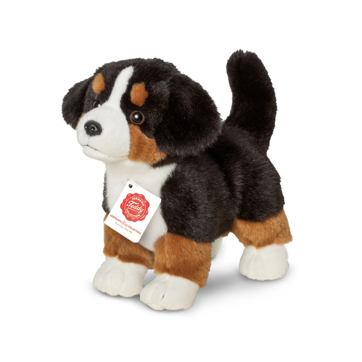 TEDDY HERMANN Maskotka Szczeniak Berneński Pies Pasterski stojący 23 cm