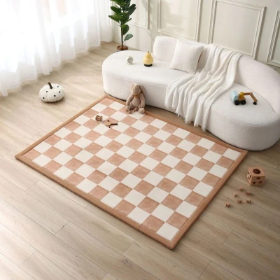 HAKUNA MATTE Mata piankowa dla dzieci Dywan do pokoju dziecięcego Coral Velvet z pianką memory 200 x 150 cm Soft Terra
