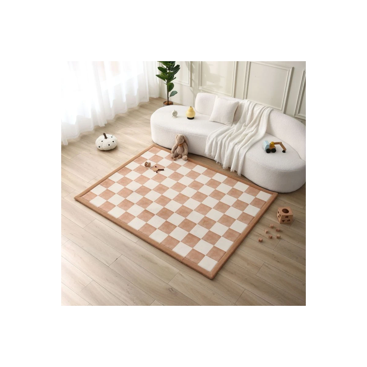HAKUNA MATTE Mata piankowa dla dzieci Dywan do pokoju dziecięcego Coral Velvet z pianką memory 200 x 150 cm Soft Terra