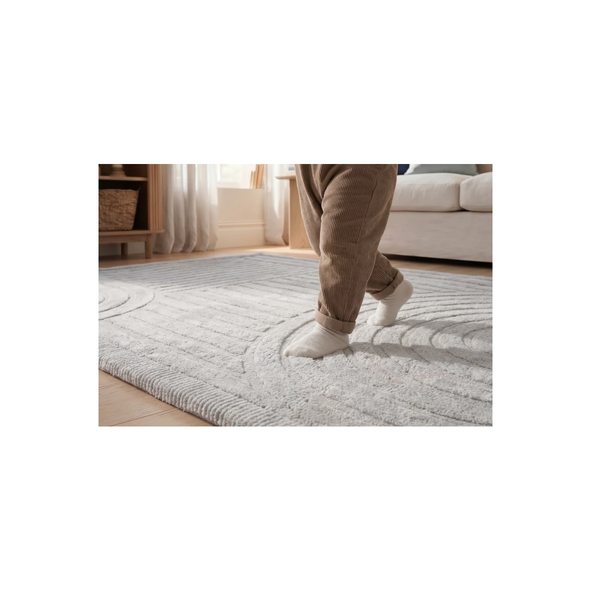 HAKUNA MATTE Mata piankowa dla dzieci Szary dywan do pokoju dziecięcego Łuki 3D Cloud Play Mat 200 x 150 cm