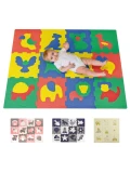 HAKUNA MATTE Puzzle na podłogę dla dzieci Mata piankowa ze zwierzątkami Safari Animals 120x90 cm