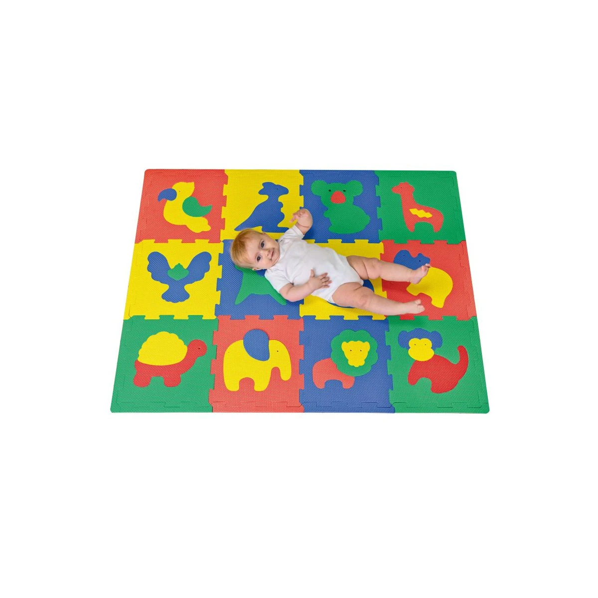 HAKUNA MATTE Puzzle na podłogę dla dzieci Mata piankowa ze zwierzątkami Safari Animals 120x90 cm