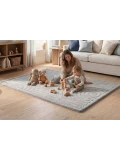 HAKUNA MATTE Mata piankowa dla dzieci Szary dywan do pokoju dziecięcego Łuki 3D Cloud Play Mat 280 x 200 cm