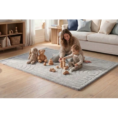 HAKUNA MATTE Mata piankowa dla dzieci Szary dywan do pokoju dziecięcego Łuki 3D Cloud Play Mat 280 x 200 cm