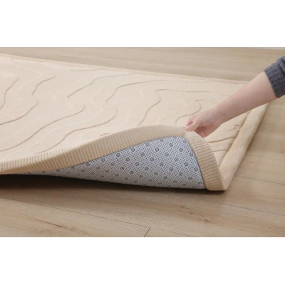 HAKUNA MATTE Mata piankowa dla dzieci Beżowy dywan do pokoju dziecięcego Fale 3D CloudRise Play Mat 200 x 150 cm
