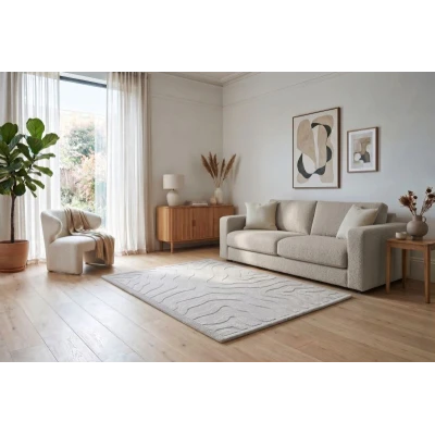 HAKUNA MATTE Mata piankowa dla dzieci Szary dywan do pokoju dziecięcego Fale 3D CloudRise Play Mat 200 x 150 cm