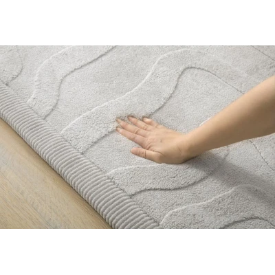 HAKUNA MATTE Mata piankowa dla dzieci Szary dywan do pokoju dziecięcego Fale 3D CloudRise Play Mat 200 x 150 cm