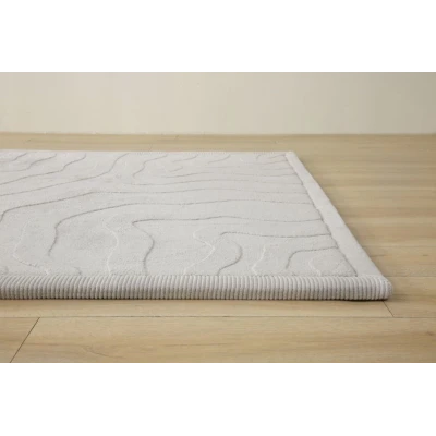 HAKUNA MATTE Mata piankowa dla dzieci Szary dywan do pokoju dziecięcego Fale 3D CloudRise Play Mat 200 x 150 cm