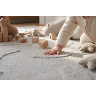 HAKUNA MATTE Mata piankowa dla dzieci Szary dywan do pokoju dziecięcego Łuki 3D CloudRise Play Mat 200 x 150 cm