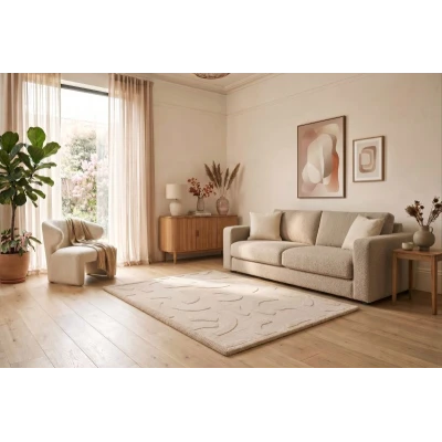HAKUNA MATTE Mata piankowa dla dzieci Beżowy dywan do pokoju dziecięcego Łuki 3D CloudRise Play Mat 200 x 150 cm