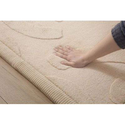 HAKUNA MATTE Mata piankowa dla dzieci Beżowy dywan do pokoju dziecięcego Łuki 3D CloudRise Play Mat 200 x 150 cm