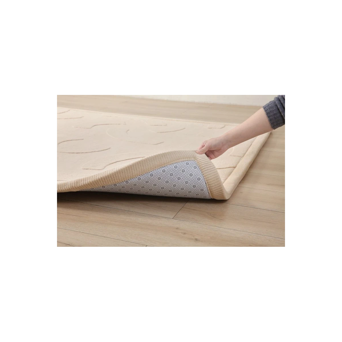 HAKUNA MATTE Mata piankowa dla dzieci Beżowy dywan do pokoju dziecięcego Łuki 3D CloudRise Play Mat 200 x 150 cm