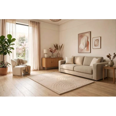 HAKUNA MATTE Mata piankowa dla dzieci Beżowy dywan do pokoju dziecięcego Łuki 3D Cloud Play Mat 200 x 150 cm