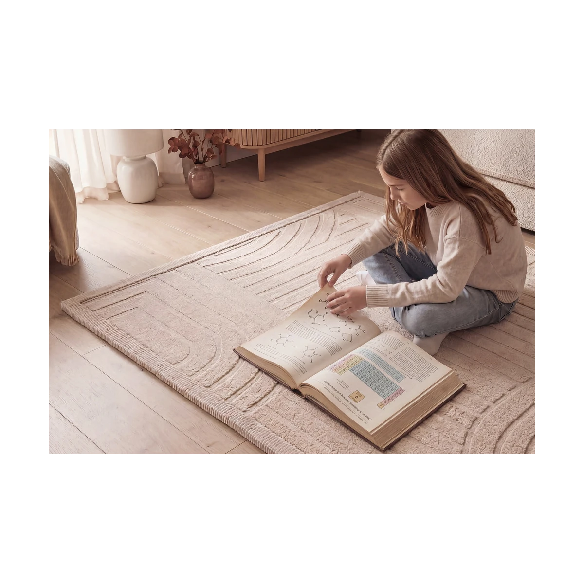 HAKUNA MATTE Mata piankowa dla dzieci Beżowy dywan do pokoju dziecięcego Łuki 3D Cloud Play Mat 200 x 150 cm