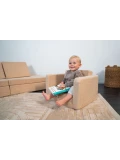 HAKUNA MATTE Mata piankowa dla dzieci Beżowy dywan do pokoju dziecięcego Łuki 3D Cloud Play Mat 200 x 150 cm