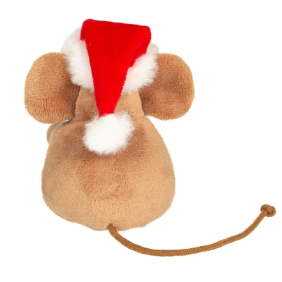 TEDDY HERMANN Świąteczna maskotka Mysz z prezentem 11 cm