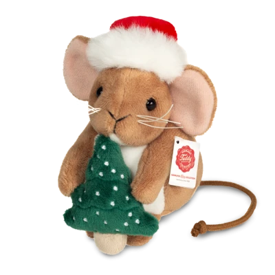 TEDDY HERMANN Świąteczna maskotka Mysz z Choinką 11 cm
