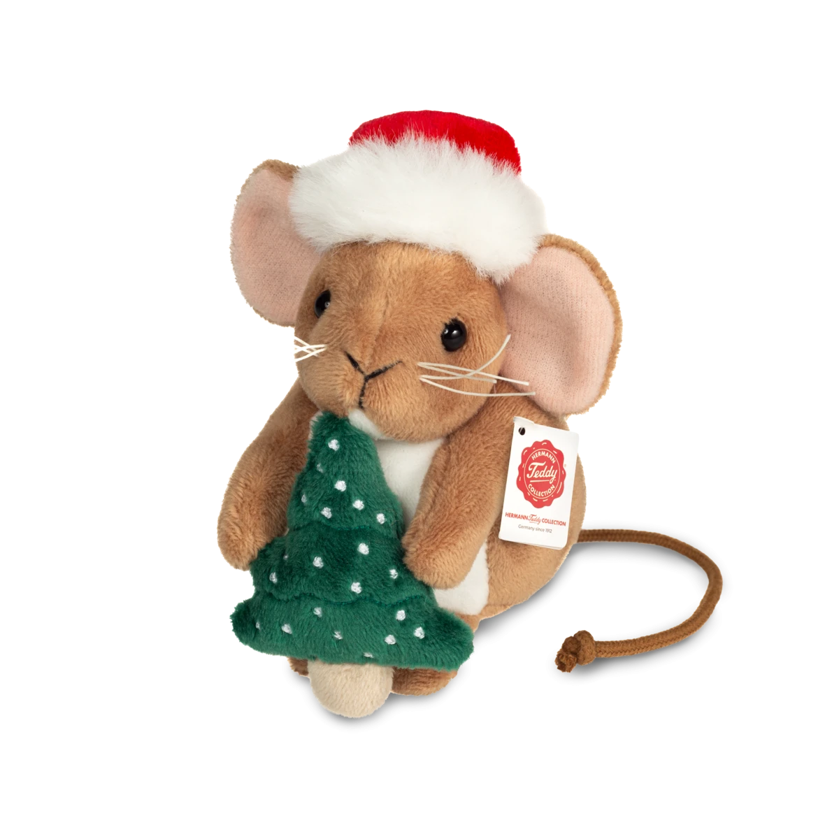 TEDDY HERMANN Świąteczna maskotka Mysz z Choinką 11 cm