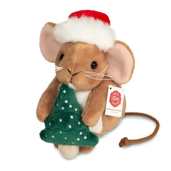 TEDDY HERMANN Świąteczna maskotka Mysz z Choinką 11 cm