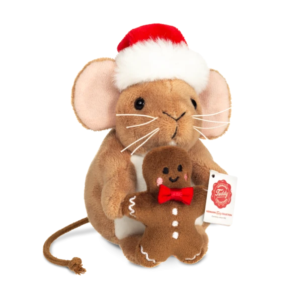 TEDDY HERMANN Świąteczna maskotka Mysz z Piernikiem 11 cm