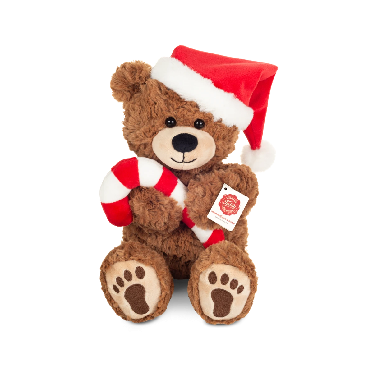 TEDDY HERMANN Świąteczna maskotka Miś z laską cukrową 30 cm