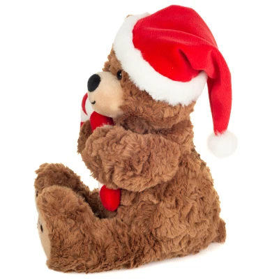 TEDDY HERMANN Świąteczna maskotka Miś z laską cukrową 30 cm