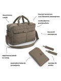 Done by Deer Torba do wózka z przewijakiem pikowana Taupe 24L