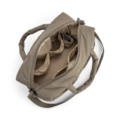 Done by Deer Torba do wózka z przewijakiem pikowana Taupe 24L