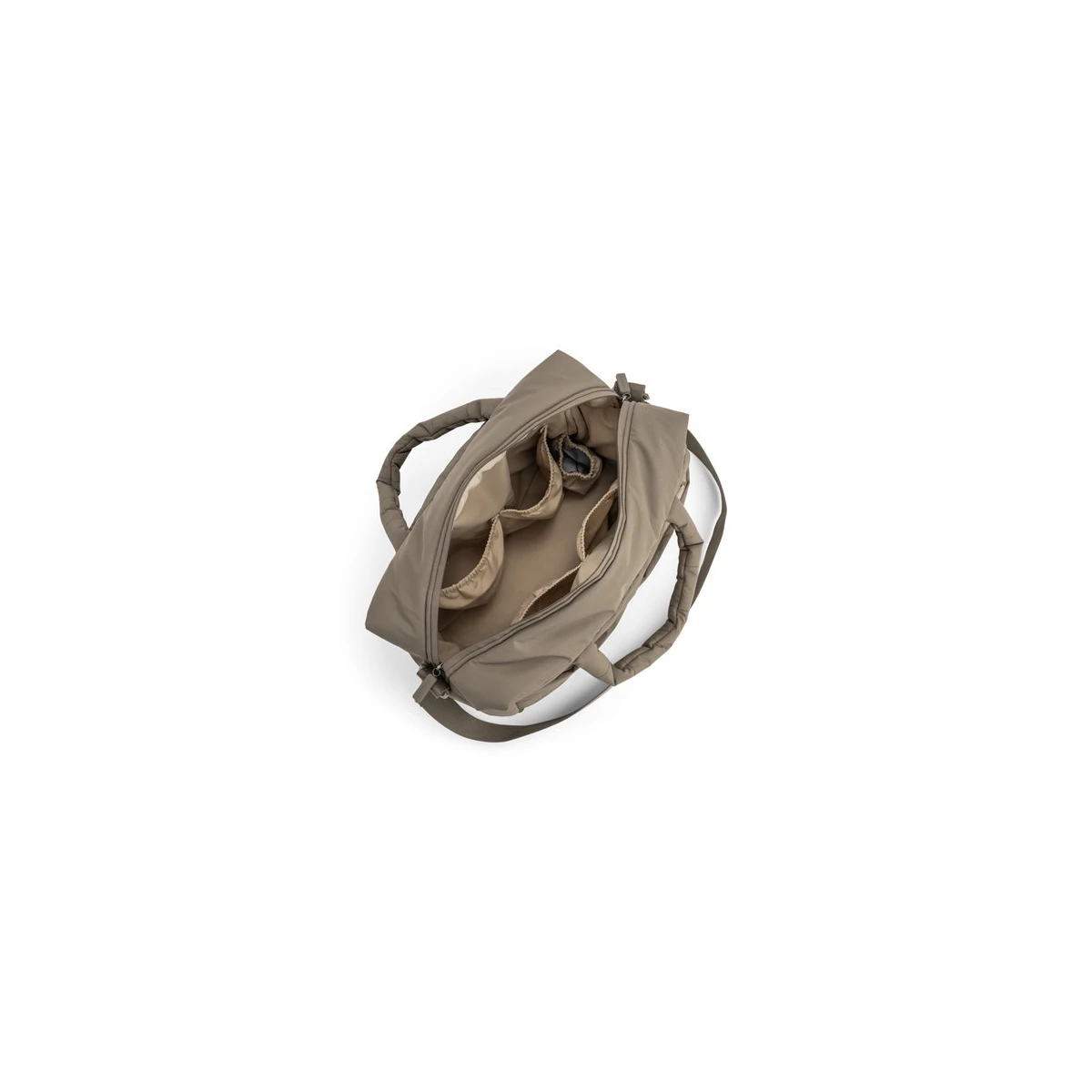 Done by Deer Torba do wózka z przewijakiem pikowana Taupe 24L