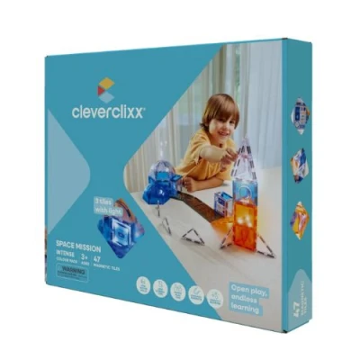 Cleverclixx Space Mission Pack klocki magnetyczne 47 el.